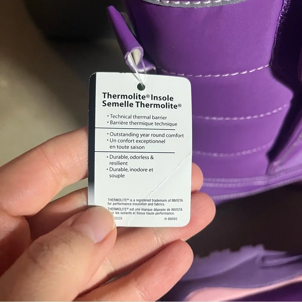 LANDS’ END GIRLS SNOW FLURRY BOOTS YOUTH SZ 5 NEW Purple Thermolite